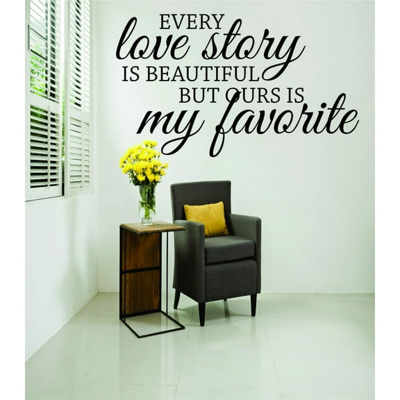 Custom Designs Every Love Story Is Beautiful But Ours Is My Favorite. Life Quote 20x30 Inches