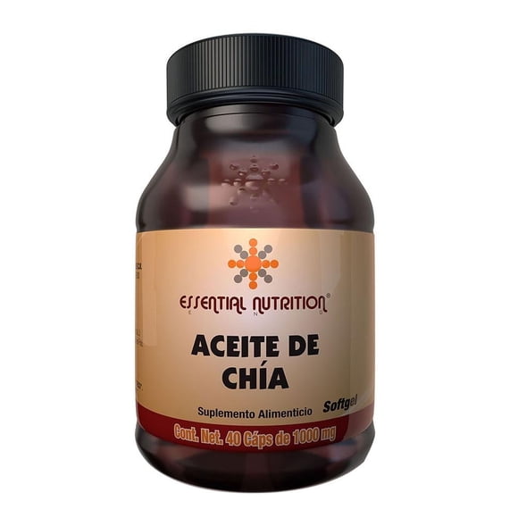 Suplemento alimenticio Essential Nutrition Aceite de Chía 40 cápsulas de 1000 mg