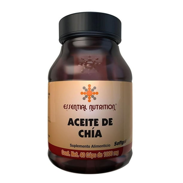 Suplemento alimenticio Essential Nutrition Aceite de Chía 40 cápsulas de 1000 mg