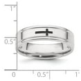 thumbnail image 5 of Sterling Silver 6mm Enamel Cross Fancy Band Size 10, 5 of 6