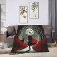 thumbnail image 6 of DouZhe Ultra-Soft Micro Fleece Lightweight Flannel Bed Blanket, Fable Wolf Girl Predator Print Cozy Warm Throw Blankets, 50"x40", 6 of 7