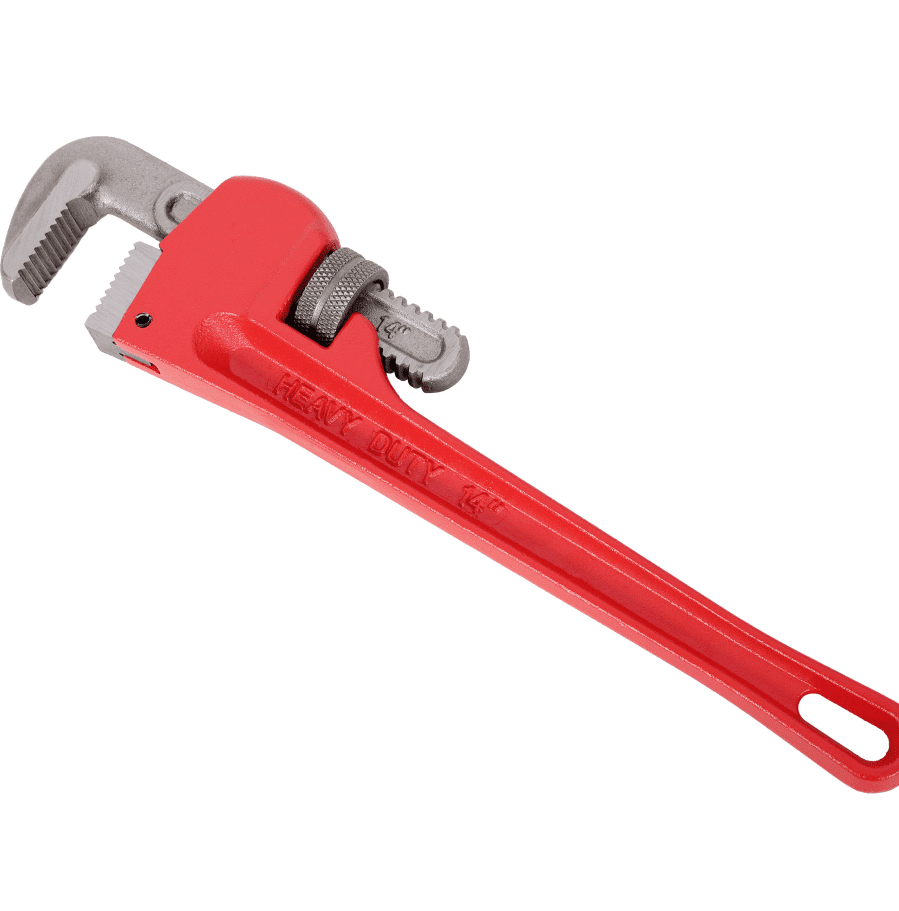 4Pcs Heavy Duty Pipe Wrench Set (8-24 Inch) - Adjustable, Alloy Steel, Grip