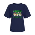 thumbnail image 5 of Fesfesfes Womens Tshirt Round Neck Saint Patrick's Four Leaf Print Short Sleeved Casual Loose Top Short Sleeved Short Sleeved Round Neck Top/shirt T Shirts for Women L(US:8), 5 of 5