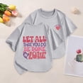 thumbnail image 2 of PMVFHDE Hauts d'Été pour Filles Hauts Tendance à Manches Courtes pour Filles Tunique T-Shirt pour Filles T-Shirts Graphiques T-Shirt à Manches Courtes pour Enfants Imprimé Dessin Animé Col Rond Confortable Gris, 6-7 Ans, 2 of 4