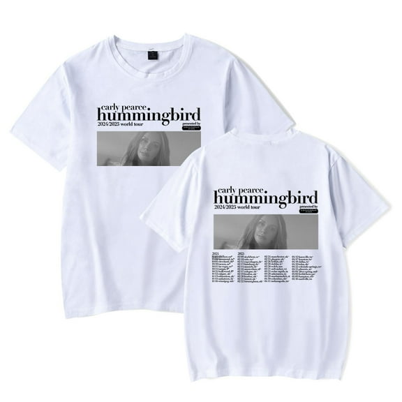 Carly Pearce Hummingbird World Tour Merch T-Shirt Summer For Women/Men Unisex O-neck Short Sleeve Tshirt Streetwear Top