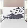 thumbnail image 1 of Panda Headboard, Giant Panda Bear Sitting in Zoo Traditional Chinese Painting Monochrome Picture, Upholstered Decorative Metal Bed Headboard with Memory Foam, Twin Size, Cadet Blue White, by Ambesonne, 1 of 4