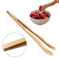 thumbnail image 2 of Reusable Bamboo Toast Tongs, Ngxiha Wooden Toaster Tongs for Toaster Small Cooking Tongs Heat Resistant Natural Kitchen Utensils for Cheese Toast Bacon Pickles Bagels Fruits Bread Serving, 2 of 9