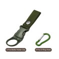 thumbnail image 3 of Botella Colgante Hebilla Clip Agua Botella Portador con D Anillo Gancho para Mochila Cinturón Exterior Campamento, Senderismo, Oscuro Verde ,Verde 6 Juegos, 3 of 6