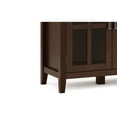 thumbnail image 3 of Artisan 66 inch Wide Solid Wood Wide 4 Door Storage Cabinet in Russet Brown, 3 of 13
