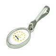 thumbnail image 2 of Rhode Island State Flag Antiqued Oval Charm Clothes Purse Suitcase Backpack Zipper Pull Aid, 2 of 4