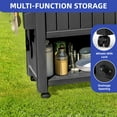 thumbnail image 5 of ModFusion 85 Quart Rolling Cooler & Serving Cart – 50 Bottle Capacity, Resin, Wheels, Drain Plug, Black – Ideal for Outdoor BBQs, Pool Parties, and Gatherings, 5 of 10