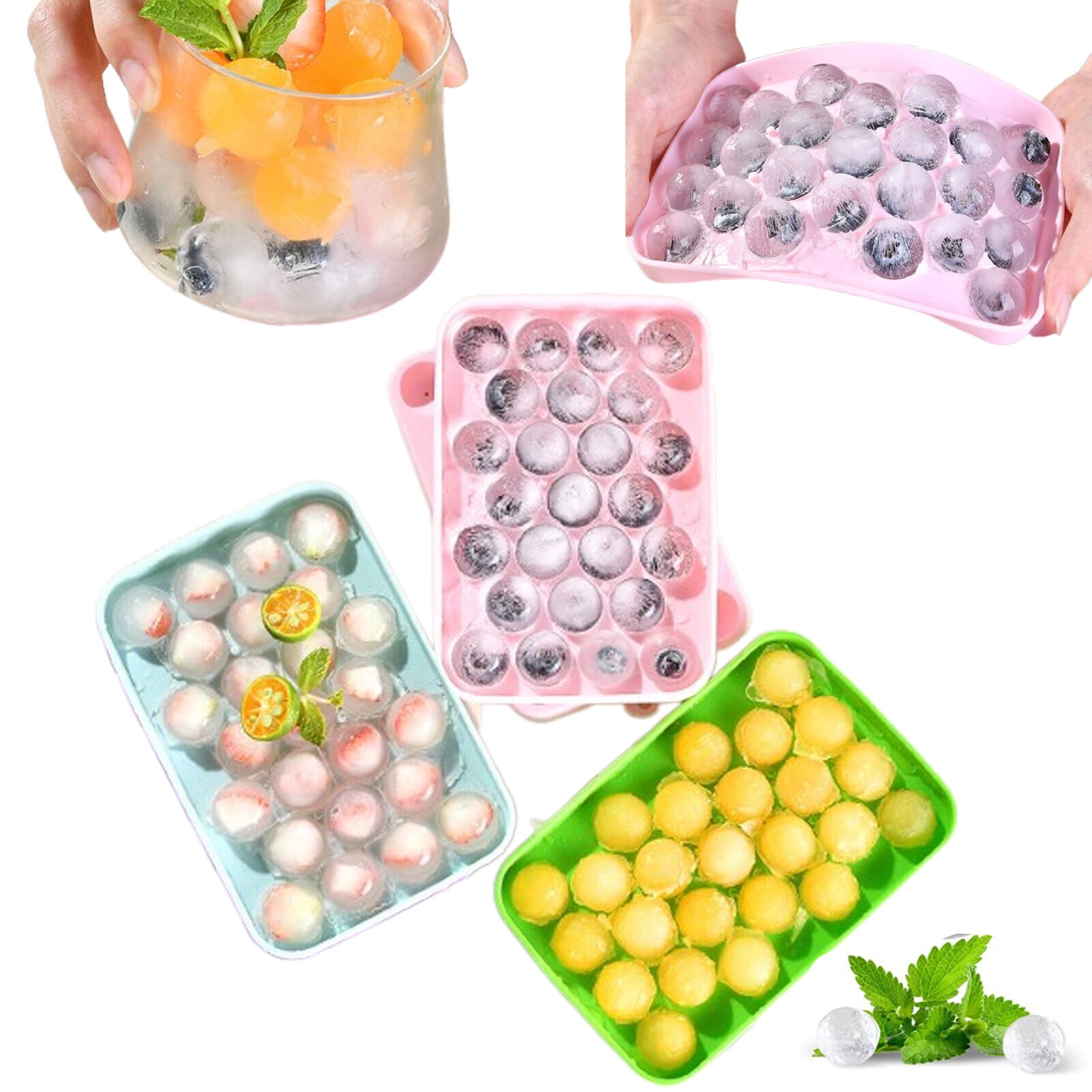 Qianha Mall Silicone Round Ice Cube Tray, Chocolate Silicone Molds with