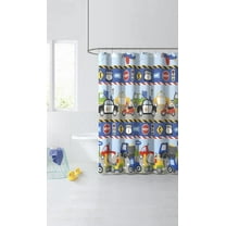 Dream Factory Cars and Trucks 72"x72" Bath Shower Curtain, Cotton, Polyester