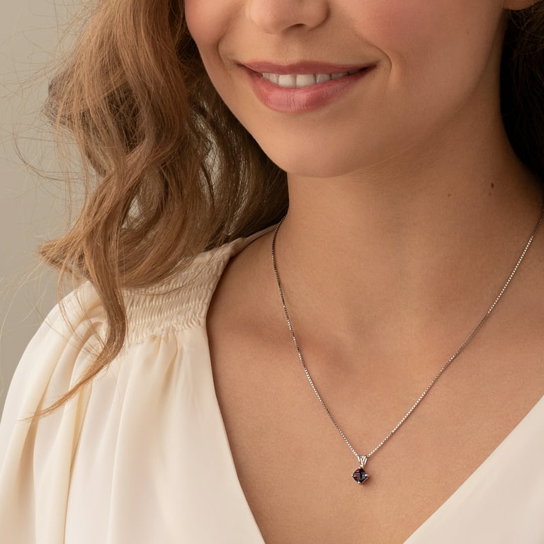 Alexandrite necklace white gold sale