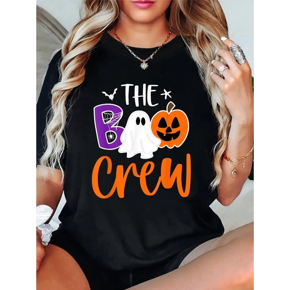 Halloween The Boo Crew Cute Ghost Spooky Family Matching T-Shirt