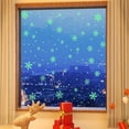 thumbnail image 5 of Linnome Glow in The Dark Christmas Snowflake Window Wall Decals - Self-Adhesive Fluorescent Sticker Set for Holiday Home Party Decorations, Night Light Luminous Effects, 5 of 6