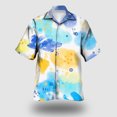 thumbnail image 2 of Camisas Para Hombre Slim Fit Hombres Casual Manga corta Primavera Verano Turndown Neck 3D Impreso Camisas Moda Top Blusa Camisas (Green, L), 2 of 5