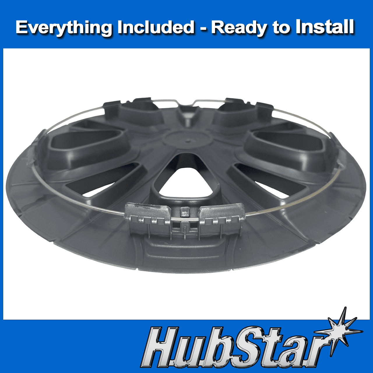 HubStar Replacement Hubcap for Toyota Corolla 2020-2022, Prius 2019-2022, 15-inch Replica Wheel Cover (Set of 4) 61188