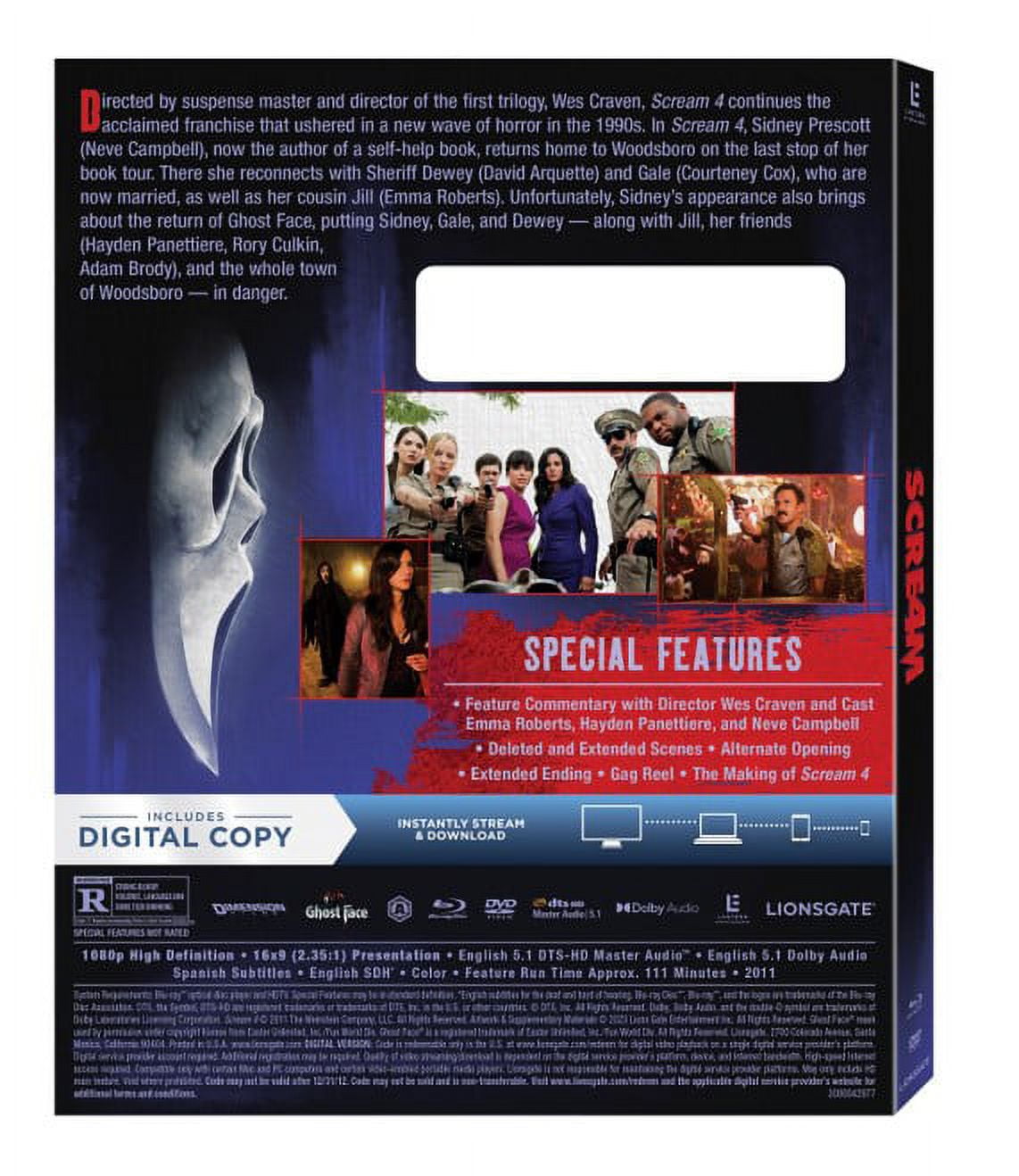 スクリーム4：ネクスト・ジェネレーション [Blu-ray] tf8su2k Scream 4 [New Blu-ray] With DVD, Digital Copy 13132326399| eBay