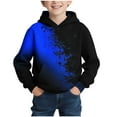 thumbnail image 2 of Sudadera con capucha para niño, con estampado de color, manga larga, informal, deportiva, con capucha, manga larga, sudadera con capucha, top con inserciones en los hombros, blusa de poliéster para ni, 2 of 7