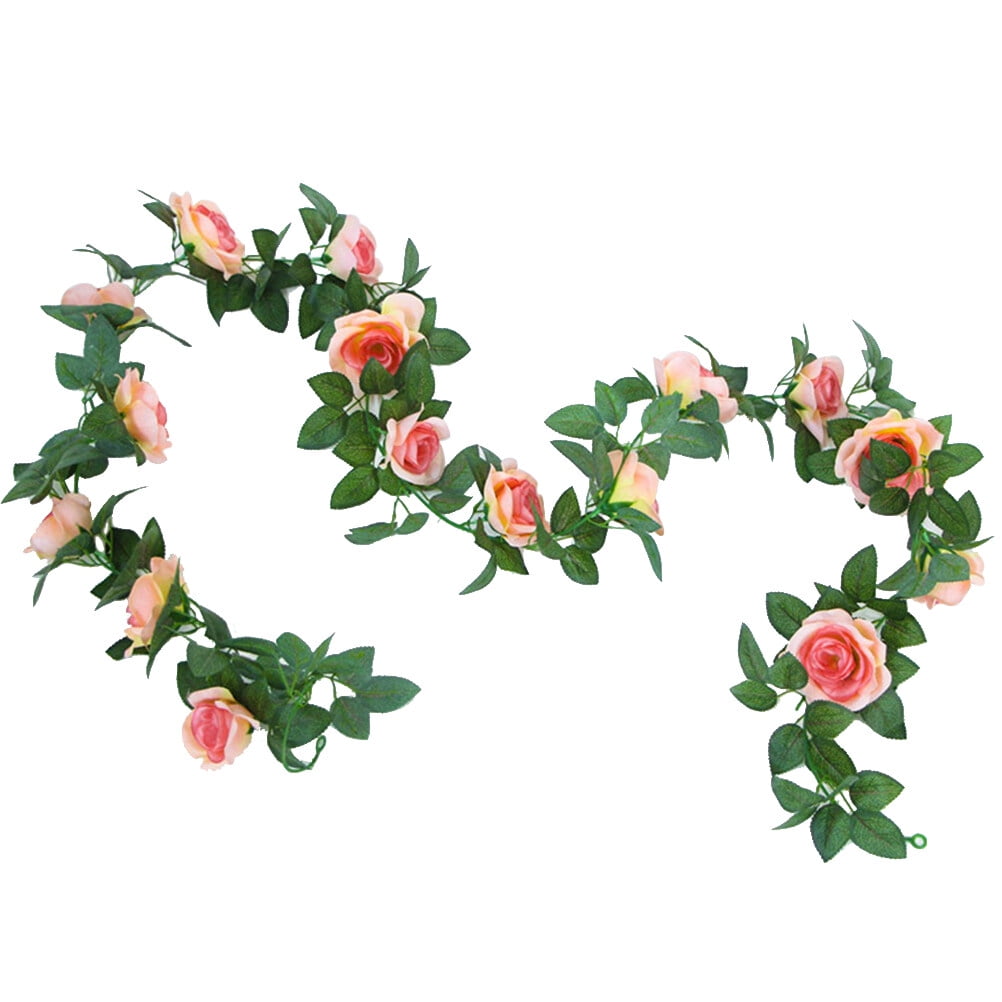 Fake Rose Vine Floral Garland Artificial Flowers for Hotel Wedding Home