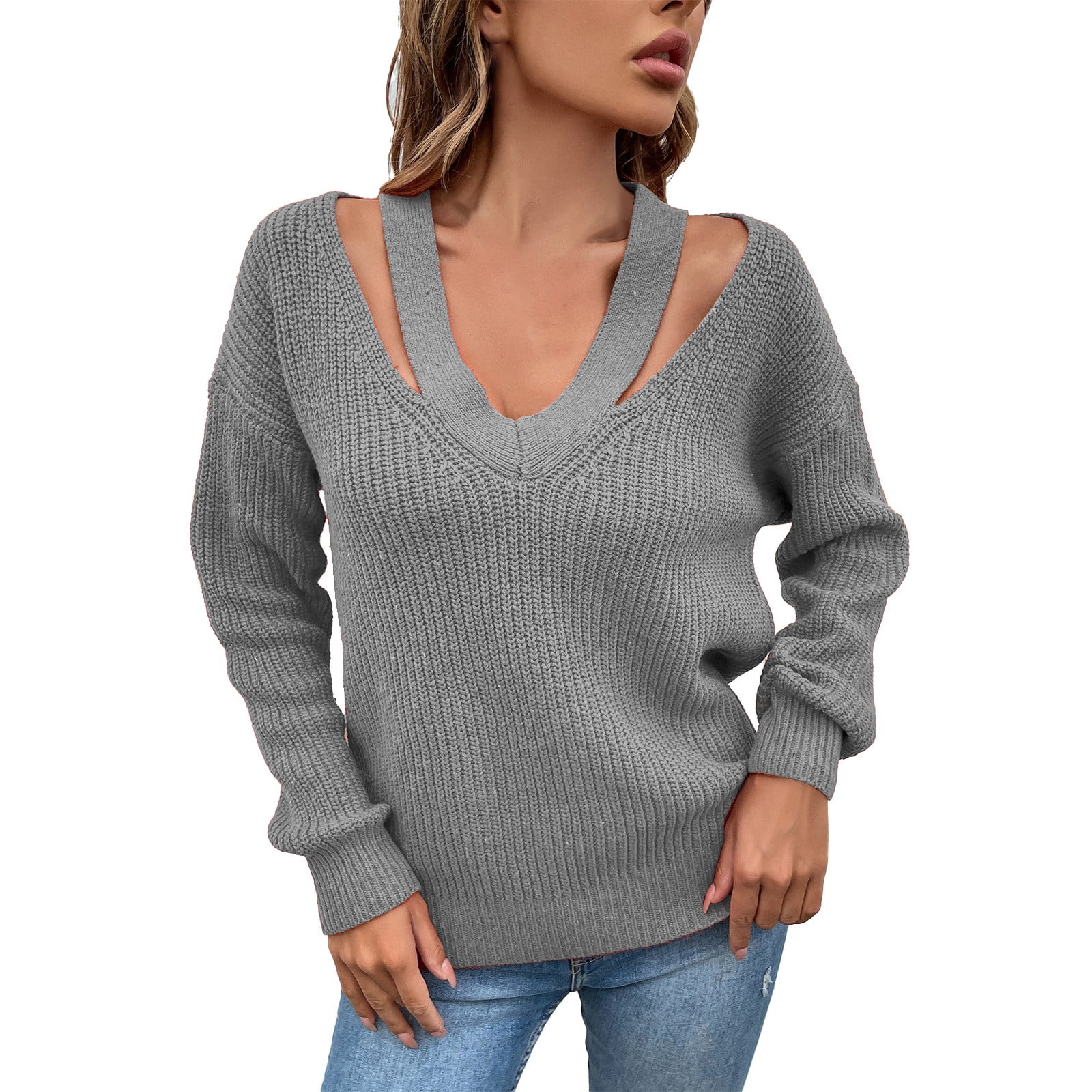 low cut sweaters