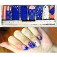 thumbnail image 6 of Full Set of 14 4th of July Nail Wrap Decals Sticker Salon Quality Nail Art - American Flag Sticker, 6 of 8