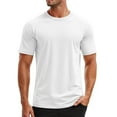 thumbnail image 3 of PIOMLL Men's Tops, Tees & Blouses Swim Short Sleeve Upf 50+ Sun Rash Guard Quick Drying White Graphic T-Shirts S, 3 of 4