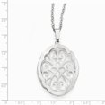 thumbnail image 2 of 1mm Sterling Silver Rhodium Plated Polished Necklace - 6.5 Grams - 18 Inch, 2 of 2