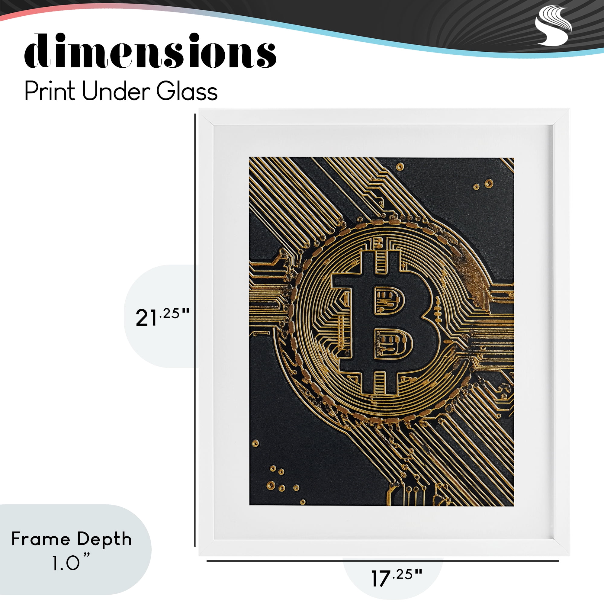 Stupell Industries Web Of Wealth Circuits White Framed Print Under Glass, design by Svetlana Aleynikova