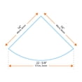 thumbnail image 3 of Pro Safe Glass 16" Quarter Circle Tempered Clear Glass Corner Shelf - Glass Only, 3 of 3