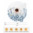 thumbnail image 6 of 15 Inch Round Placemats Set of 6, Blue Spring Floral Non Slip Heat Insulation PP Table Mats, Watercolor Elegant Pastoral Flowers Washable Place Mats for Kitchen Dining Party Table Decor, 6 of 7