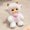 white, variant on 18cm Cute Cartoon Animal Costume Plush Doll Set, 3 Styles Fluffy Sitting Stuffed Toy with Big Glitter Eyes, Mini Collectible Decorative Plush Gift for Girls
