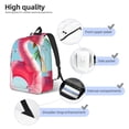 thumbnail image 3 of Disketp Tropical Flamingo Pool Float print Canvas Backpack Lightweight Travel Daypack Student Rucksack Laptop Backpack-Small, 3 of 5