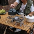thumbnail image 1 of Campfire Grill, Rust Prevention Folding Camp Fire Cooking Racks Save Storage Space  for Outdoor, 1 of 7