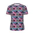 thumbnail image 5 of Wukai Hawaii Palms Print Men's Short-Sleeved Mesh T-Shirt,Quick-Dry Short Sleeve Workout T-Shirt-X-Large, 5 of 8