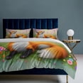 thumbnail image 3 of Fox And Butterfly in Spring Garden Bedding Set Couple Bedclothes Pillowcase Customized Home Textiles Bed Set for Bedroom Decoration, 3 of 6