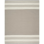 SAFAVIEH Dhurries Haywood Geometric Area Rug, Light Brown, 6' x 9'
