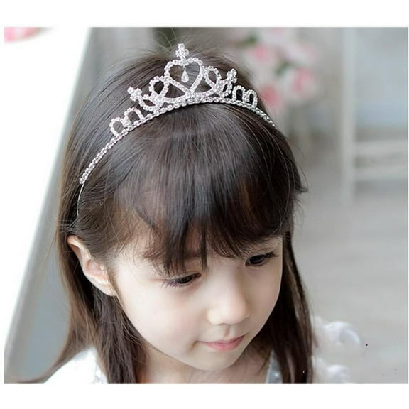 FRCOLOR Kids Tiara Headband Cake Popular Headpiece Decoration Girl Child Bride Silver