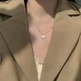 thumbnail image 6 of Pendant Necklace Women Simple Fashion Shiny Clavicle Chain Wedding Jewelry Party, 6 of 7
