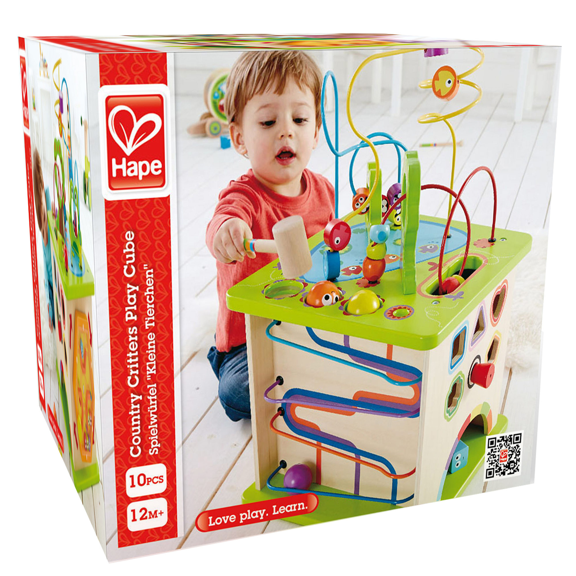 Hape Country Critters 5-Sided Wooden Play Cube for Toddlers, Ages 12 mo+ - image 2 of 8