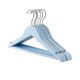 thumbnail image 1 of Abrigo infantil de madera / Perchas para ropa - Barra para pantalones - Azul pastel -, 1 of 1