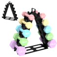 thumbnail image 1 of Soporte metálico para mancuernas ZHSX de 5 niveles con marco en A, negro, 1 of 7