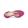 thumbnail image 4 of BLISSFUL STEP Chaussures pour Femmes Bout Rond Talon Aiguille Sandales à Bride en T Rose Vif 9, 4 of 7