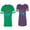 Men Green / Women Purple, variant on I Don' T Need Google My Wife knows Everything I 'm Google Unisex Couple Matching Cotton Jersey style T-Shirt Contrasting stripes on sleeves (Men Green / Women Heather) (Men XL / Women S)