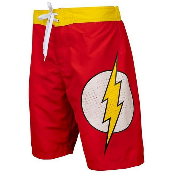 Flash 803503-xxlarge 44-46 Flash Symbol Board Shorts, Heather Red - 2XL 44-46