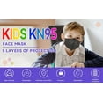thumbnail image 4 of 50 Pcs NK95 Kids Boy Girl Face Mask Dental Cover 5 Layer Ear Loop Black Color, 4 of 5