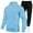 Light Blue#9527, variant on BOOMNY Mens Sweatsuits Solid Color Hoodies Sweatpants 2Pcs Gym Sweat Suits Running Jogging Fall Winter Athletic Tracksuit Outfits