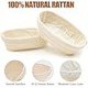 thumbnail image 3 of oval Bread Banneton Proofing Basket - 10 inch Baskets Sourdough Proofing Basket Set Banaton Towel for Baking oval Proofing for Sourdough Bread Making Starter Kit, 3 of 7