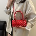 thumbnail image 7 of Hsqqdc Polka Dot Cylindrical Handbag Retro PU Leather Crossbody Shoulder Bag for Daily Work and Travel, 7 of 7